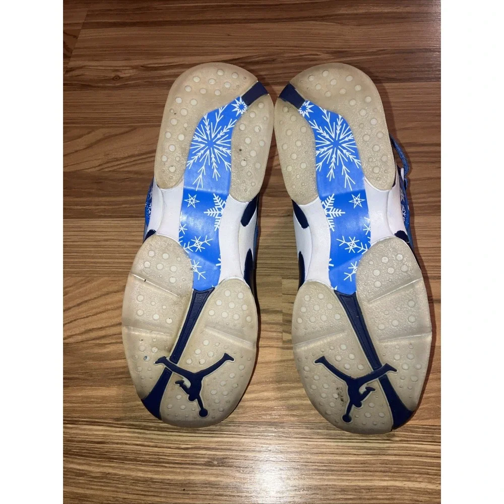Air Jordan 8‎ Retro Snowflake GS Shoe Size 6Y Blue 305368-400 Preowned